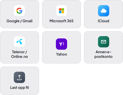 Velg Telenor / Online.no på importsiden